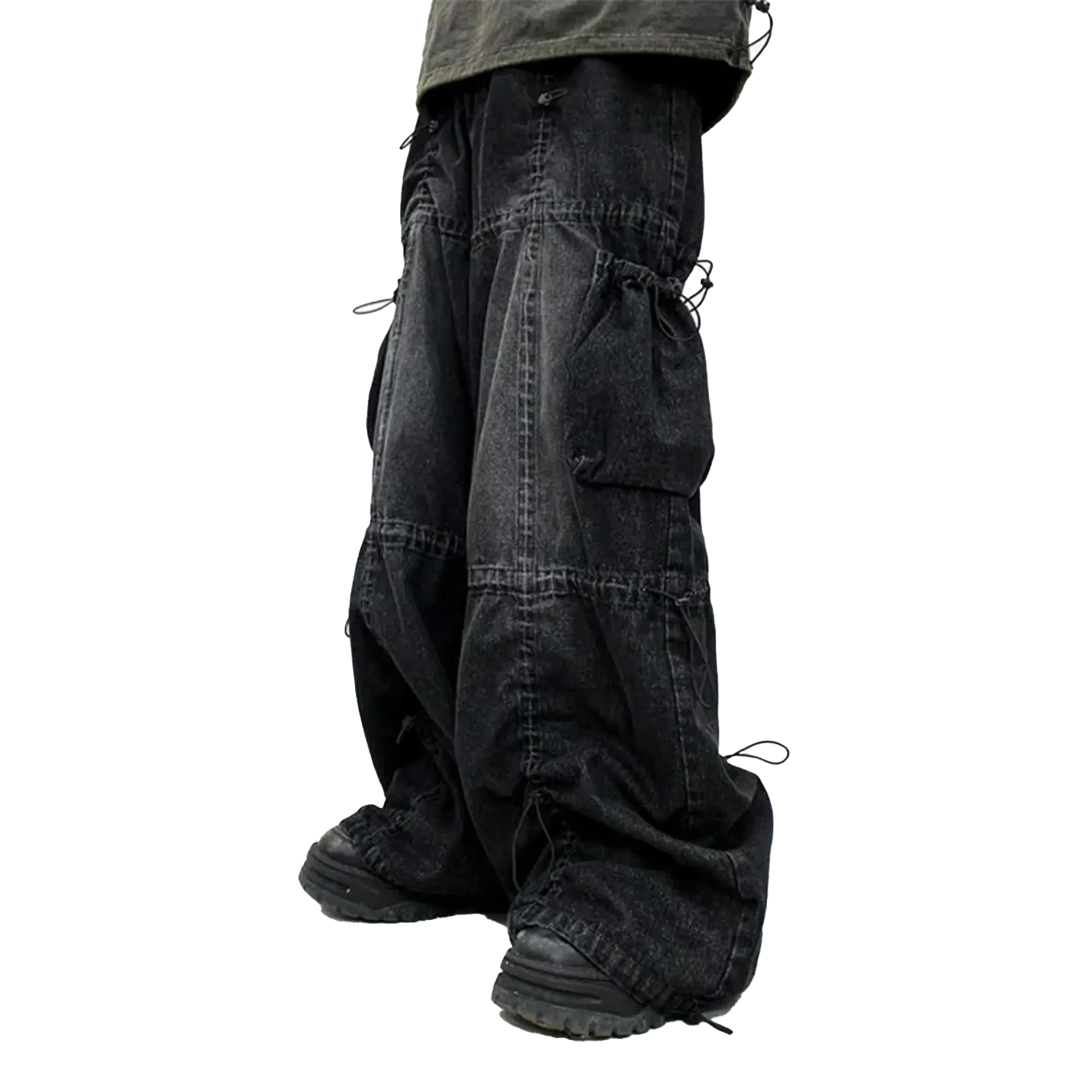パンツ 2000's archive wide design black slacks 2000 Widee Woman: Bootcut Black/Dark grey Jeans | Diesel®